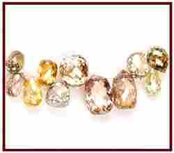 Brown Diamond Drop Cut Beads