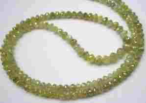 Yellow Diamond Button Cut Beads