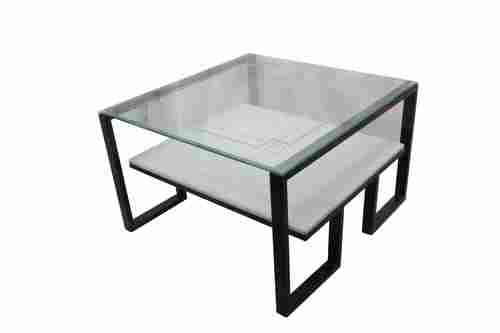 Glass Marble Top Center Table