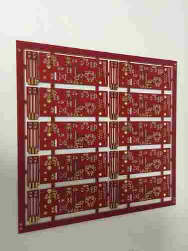 Printed circuit board Red solder mask both sides