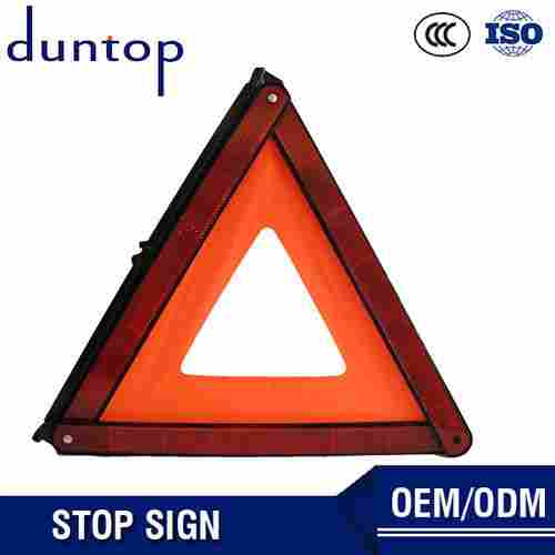 Road Work Reflective Triangle Warning Stop Sign