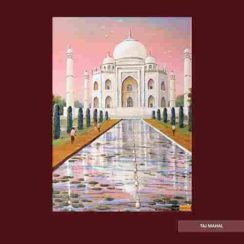 Unframed Tajmahal Canvas Painting