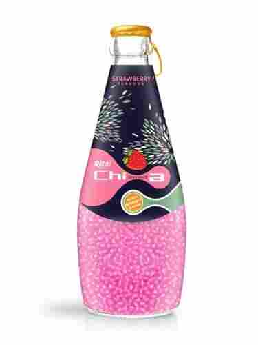 290ml Glass Bottle Strawberry Flavor Chia Seed Drink