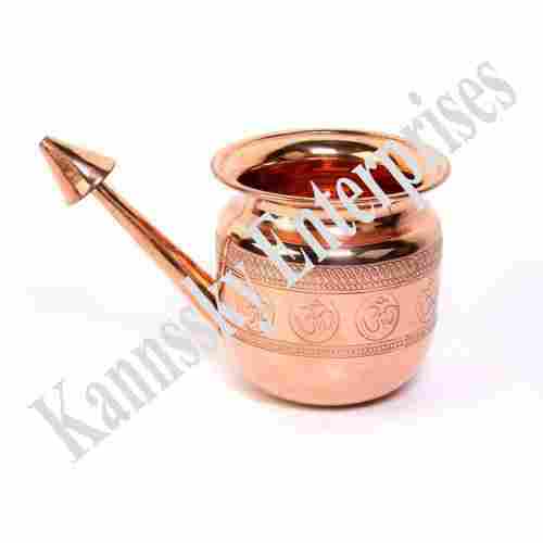 Copper Jala Neti Pot With Om Design (500ml)