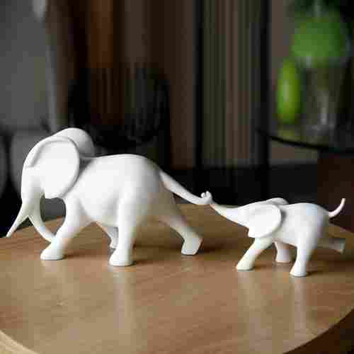 Polyresin White Elephants