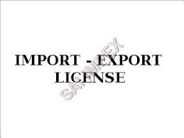 import and export license Services