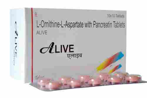 Alive (L-Ornithine-L-Aspartate With Pancreatin Tablets)