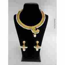 Gold Plated Alloy Jewel Necklace