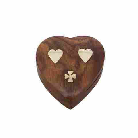 Heart Shape Wooden Jewelry Box