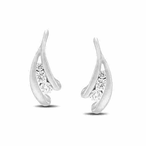 White Platinum Diamond Earring