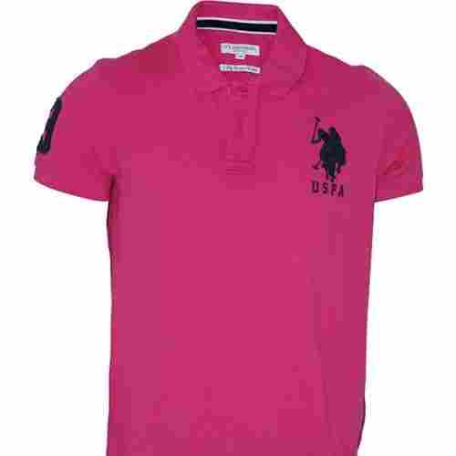Polo Assn Pink Color Half Sleeves T Shirt