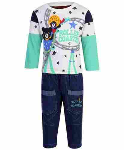 Sleeves T-Shirt And Jeans - Roller Coaster Print