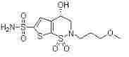  (4S) -1,1-डाइऑक्साइड-3,4-डायहाइड्रो-4-हाइड्रॉक्सी-2- (3-मेथॉक्सीप्रोपाइल) -2H-थिएनो [3,2-e] -1,2-थियाज़िन-6-सल्फोनामाइड