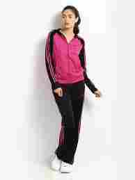 Pink and Black Color Women Track Suit