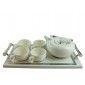 Wooden Tea Coffee Cup Tray Set
