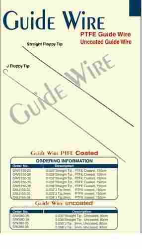 Uncoated 80 CM PTFE Guide Wire
