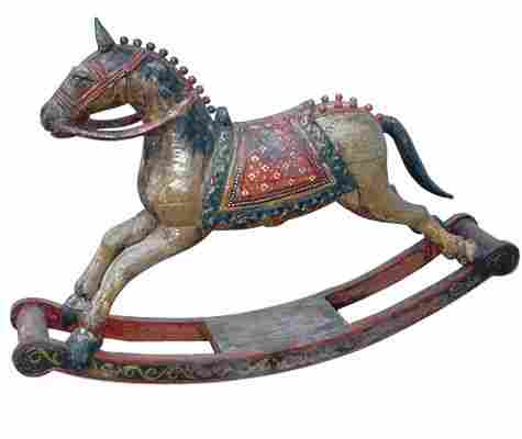 Wooden Rocking Horse Coloured