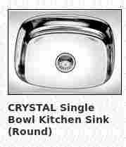CRYSTAL Single Bowl Kitchen Sink (Round)
