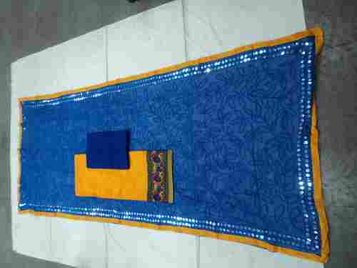 Ladies Dress Material With Blue Dupatta