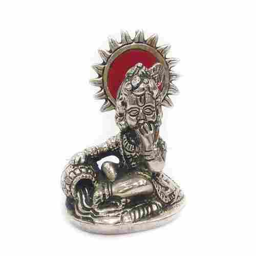 Decorative Oxidized Metal Krishna Deity