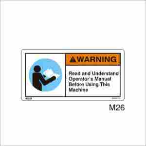 Read Manual Warning Signs 