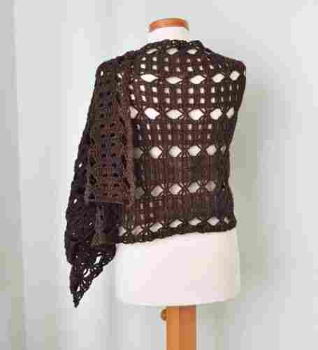 Chocolate Brown Lace Stole