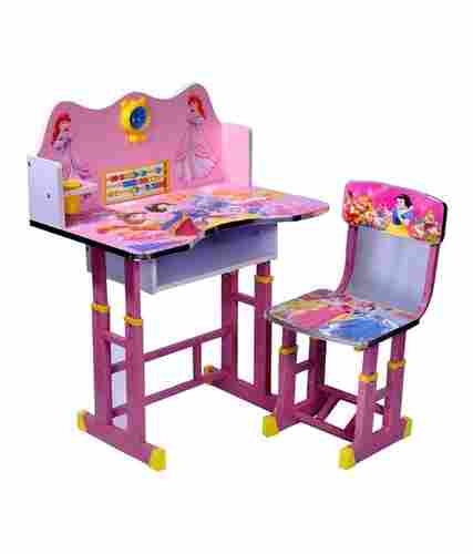 Pink Color Plastic Study Table 