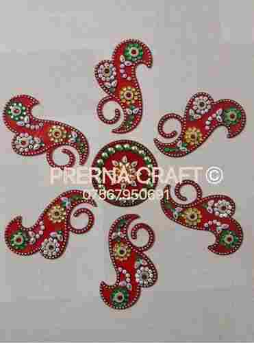 Red Decorative Rangoli