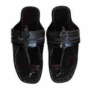 Black Color Handmade Leather Sandal For Men
