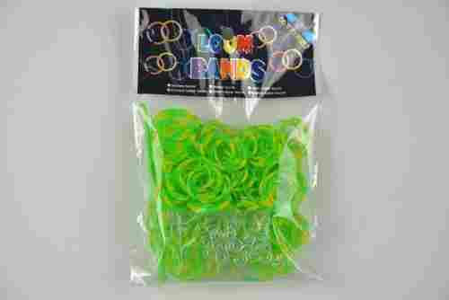 Transparent Light Green & Yellow Colour Silicon Loom Bands