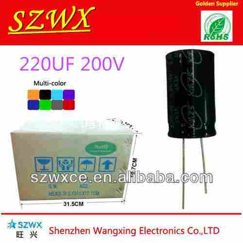 Low ESR Aluminum Electrolytic Capacitors 220UF 200V 16*36MM