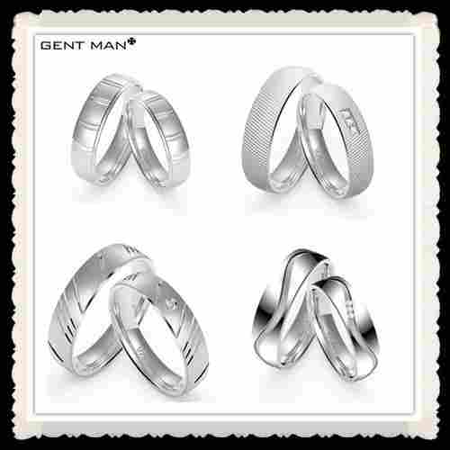 Silver Couple Rings Bands
