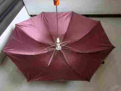 2 Fold Black Metallic Umbrella 25 Inch