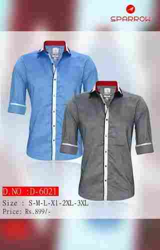 Mens Plain Full Sleeve Shirt D-6021