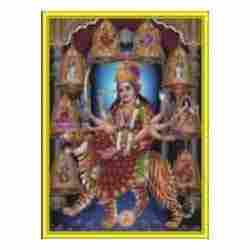 Durgaji Pictures Poster In Gold Foil 24k