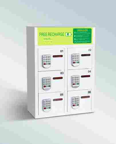 Wall Mounted 6 Compartments Cell Phone Rapid Charging Stations With Lockers