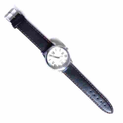 Silver Round Wrist Watch