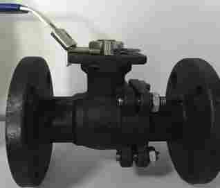 2pc Casting Iron Floating Ball Valve With Flanged Connection Latch Locked