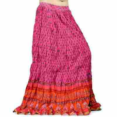 Ethnic Pink Hand Block Exclusive Cotton Skirt