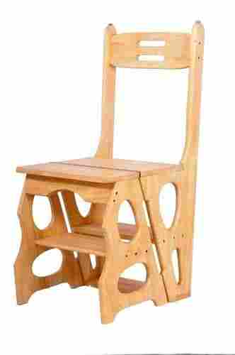 Rubber Wood Convertible Step Stool And Chair