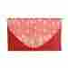 Jute and Raw Silk Envelope Clutch Red Bag