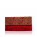 Cutting Consumables Red And Gold Brocade Clutch