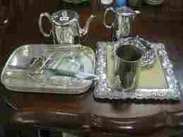 Silver Plates Dinning Set