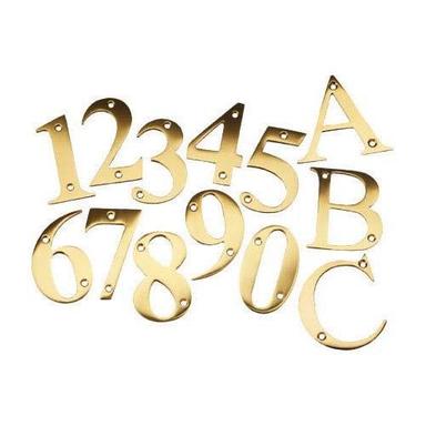 Brass Golden Finish Alphabets And Numerals