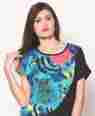 Polyester And Georgette Half Sleeve Top