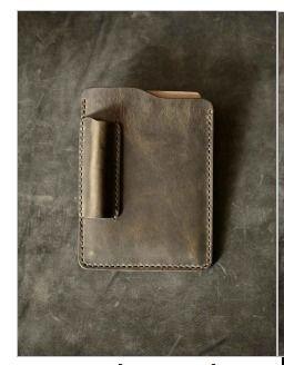 Black Handmade Leather Notebook Sleeve