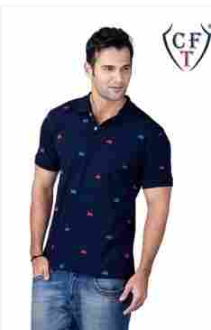 All Over Car Embroidered Men Polo T Shirt