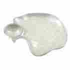 Bird Serving Dish With Saucer-White