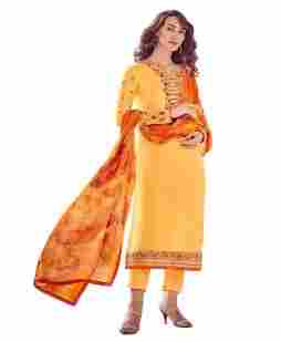 Yellow Cotton Salwar Suit