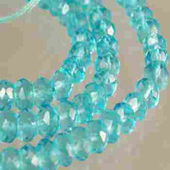 Apatite Faceted Rondelle Beads